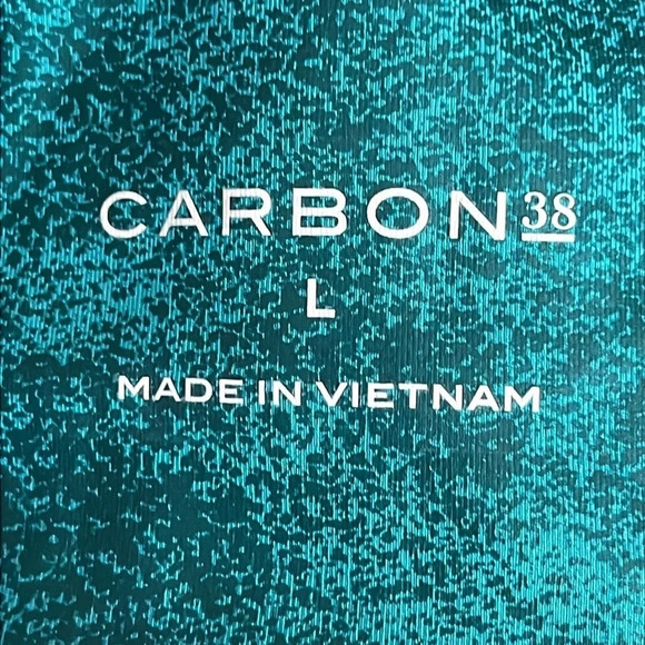 Carbon 38 Leatherette High Rise 7/8 Legging in Dark Teal - NEW - Size Large - Picture 7 of 9